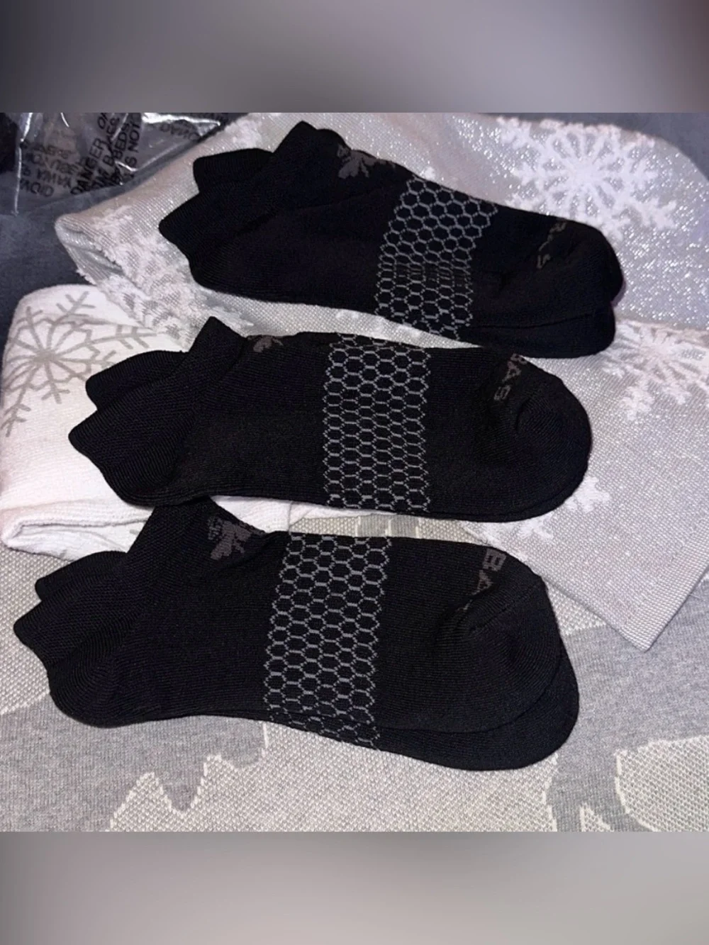 Bombas Men's Black ankle Socks brand new, set/3 pairs.